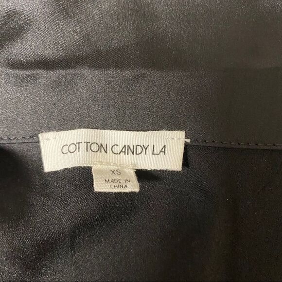 Cotton Candy LA XS Black button down pajama top - Picture 10 of 13